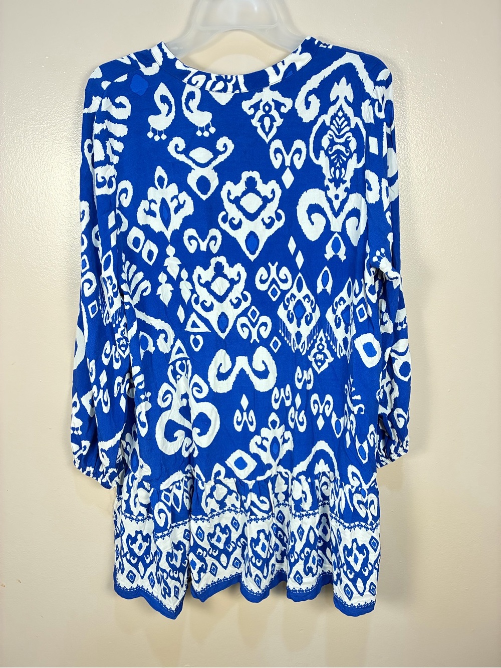 Zara Button Front Tiered Printed Tunic Dress - Picture 7 of 10